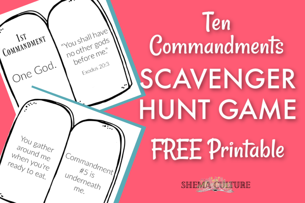 free torah activity printables for kids ten commandments