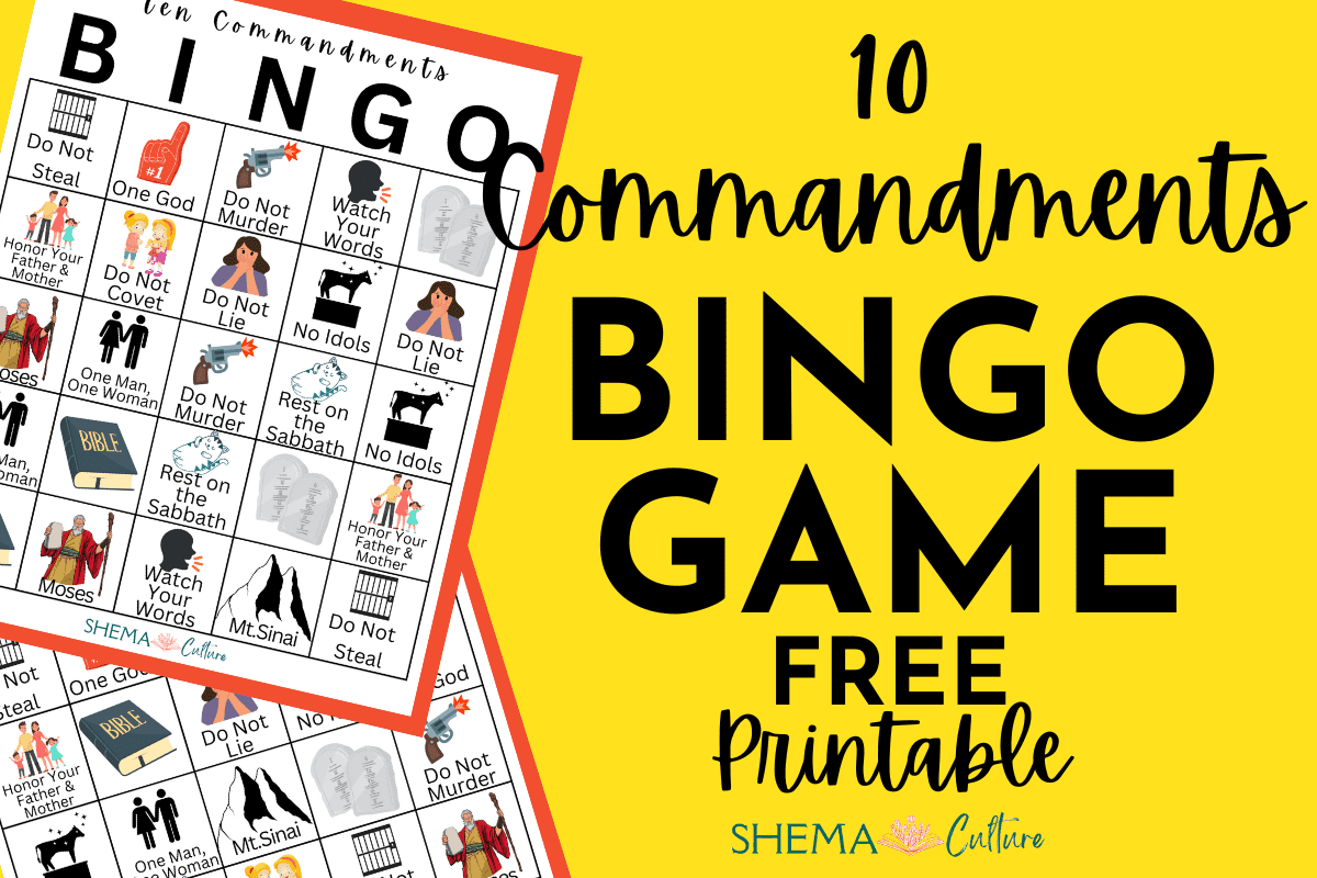 10 Commandments Bingo Game Free Printable Bingo Cards for kids