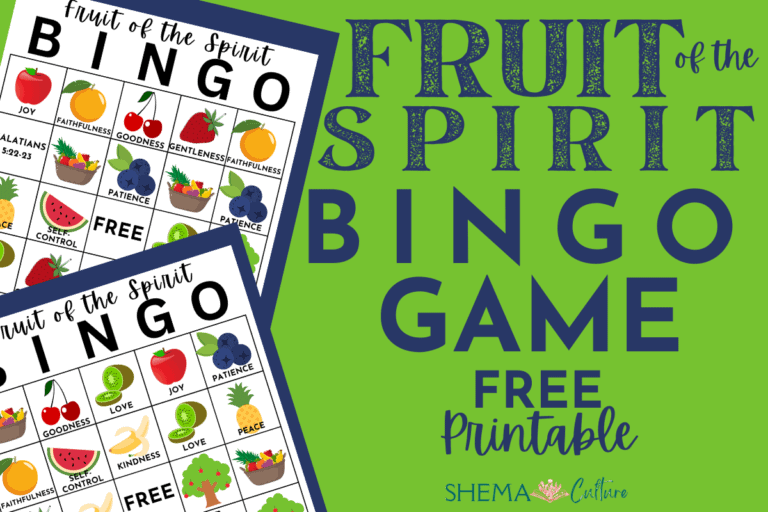 Fruit of the Spirit Bingo Game Free Printable Activity