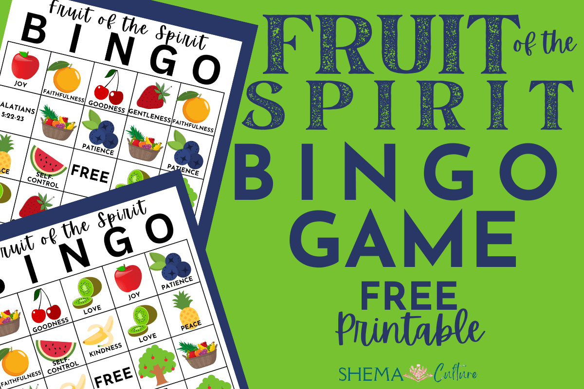 Fruit of the Spirit Bingo Game Free Printable Activity for Kids