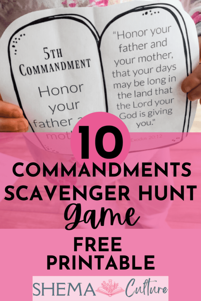 Ten Commandments Scavenger Hunt Game: FREE Printable