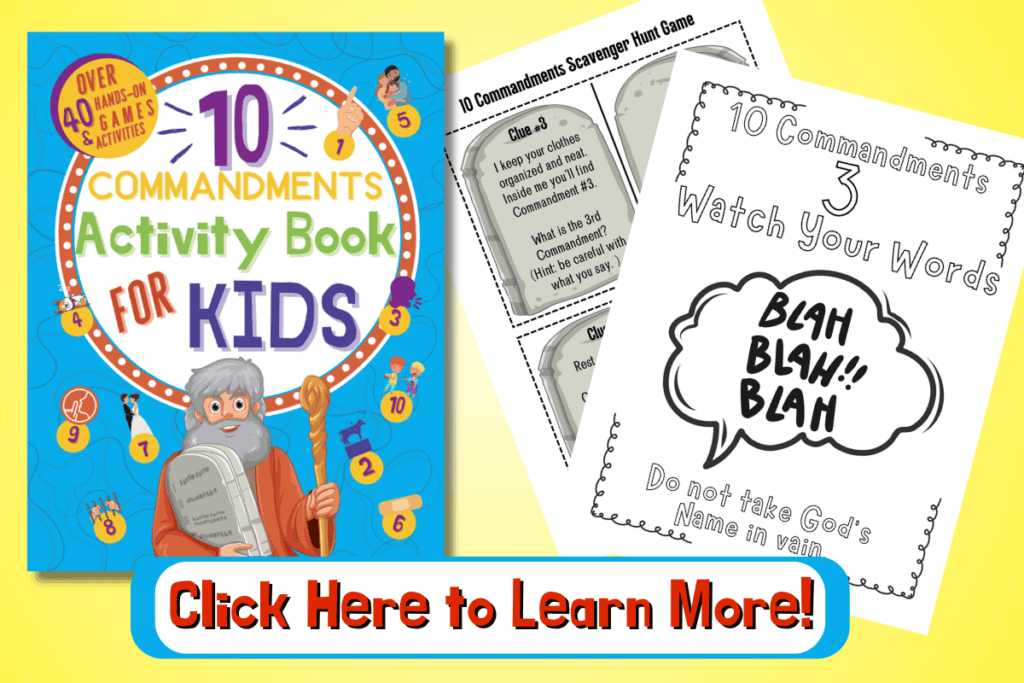 10 commandments activity book for preschoolers