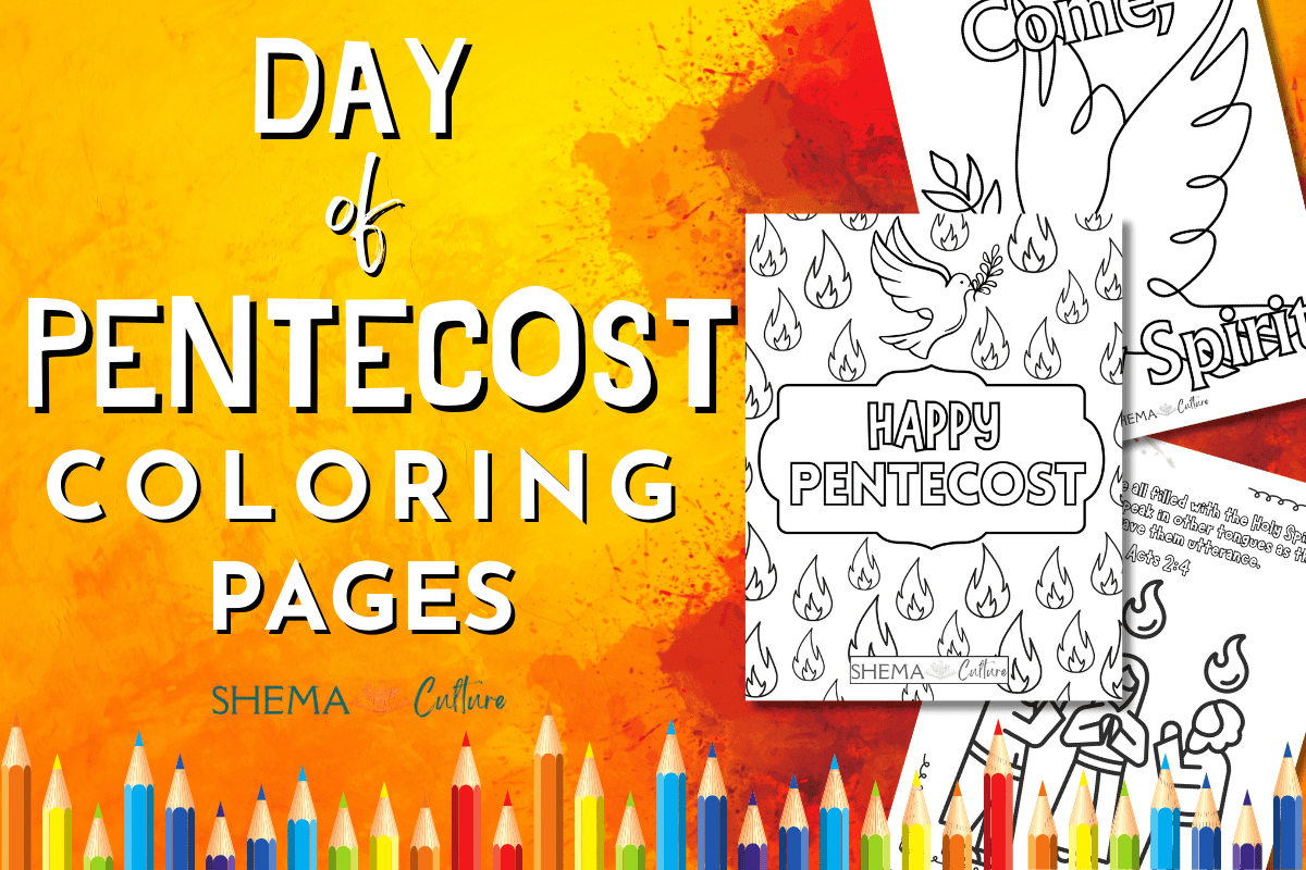 Pentecost coloring page Holy Spirit coloring page Day of Pentecost color sheet free printable