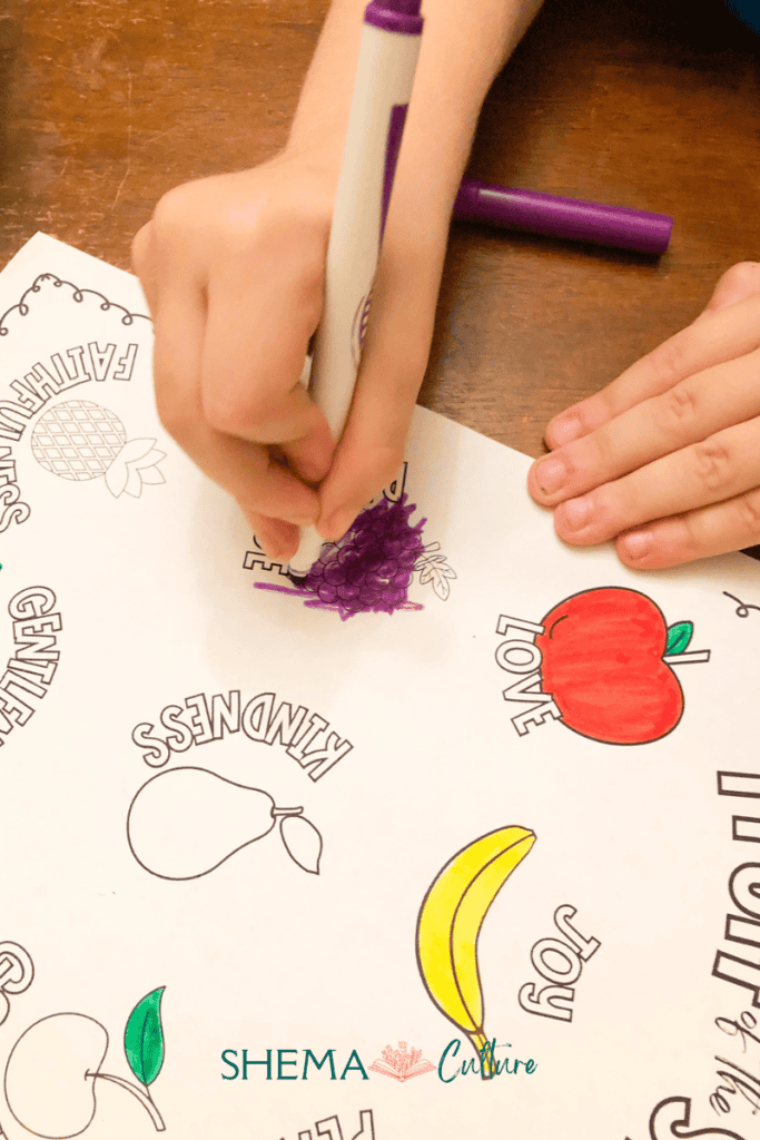fruit of the spirit coloring sheets for kids free printable pdf