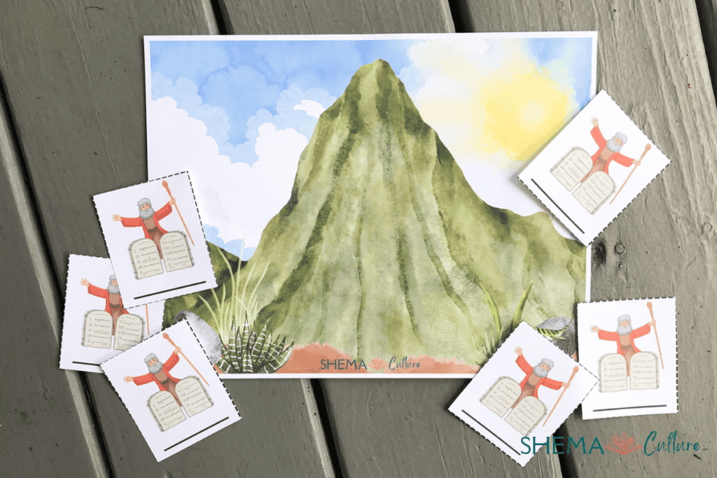 10 Commandments Activity FREE Printable Shavuot Activity Moses Mt. Sinai game