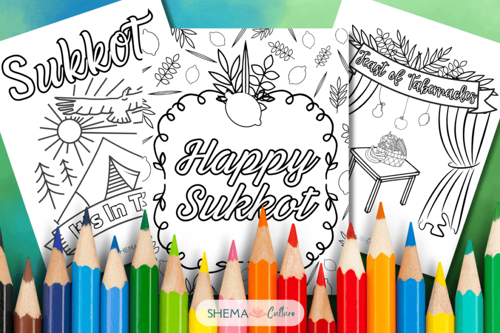 Sukkah coloring pages for Feast of Tabernacles Sukkot Happy Sukkot Images