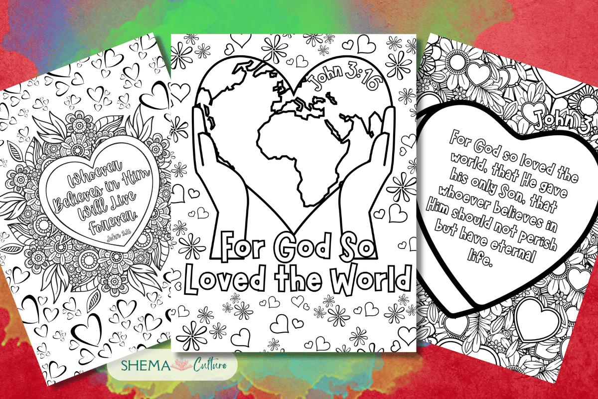 John 316 Coloring Pages FREE Printable For God So Loved the World