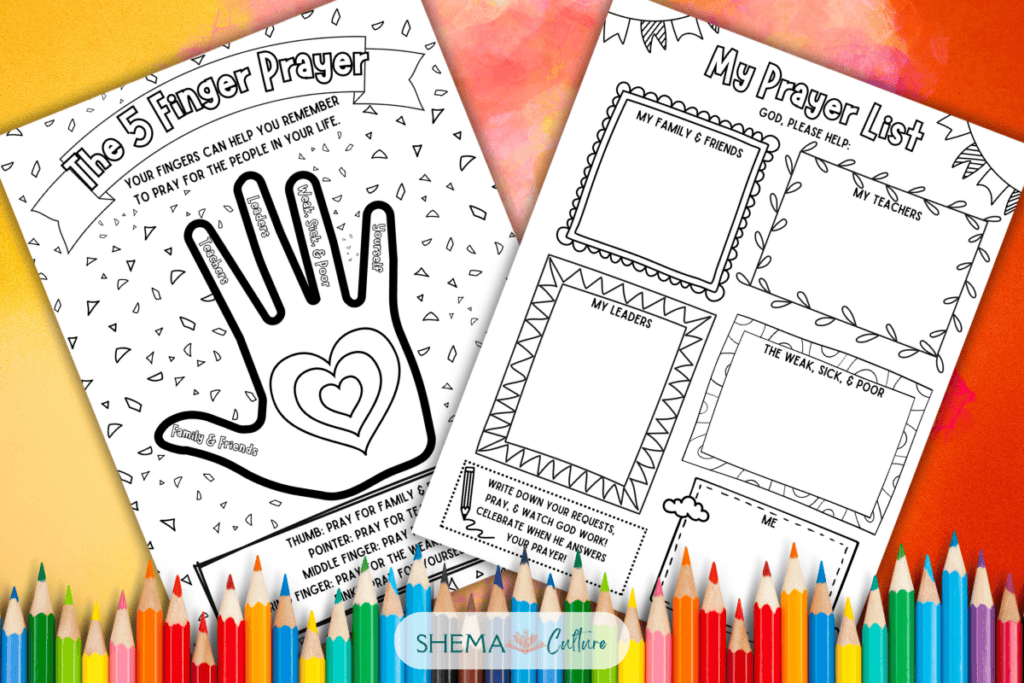 5 Finger Prayer 5 Finger Prayer Printable Five Finger Prayer Method Coloring page free printable pdf worksheet