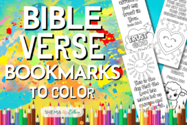 Bible Verse Bookmarks: Bible Bookmark Printable to Color for Kids