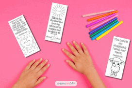 Bible Verse Bookmarks: Bible Bookmark Printable to Color for Kids
