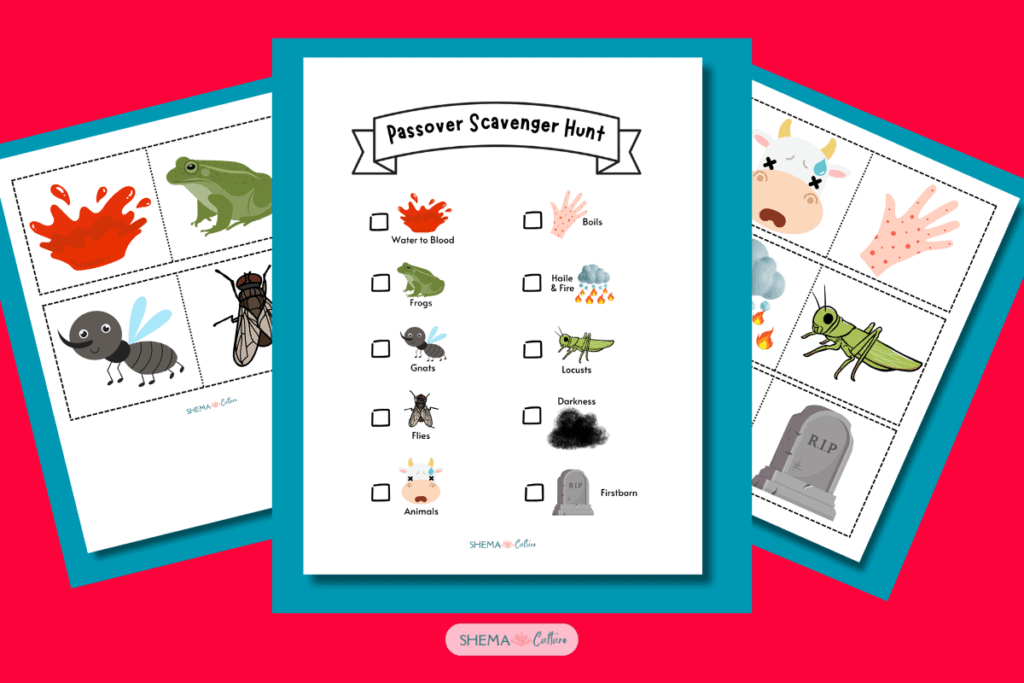 10 Plagues of Egypt Printable free Passover Activity game for kids children 