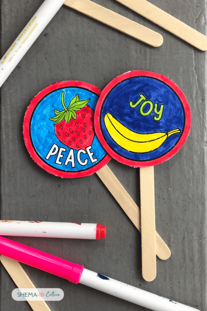 Fruit of the Spirit puppets free printable activity game