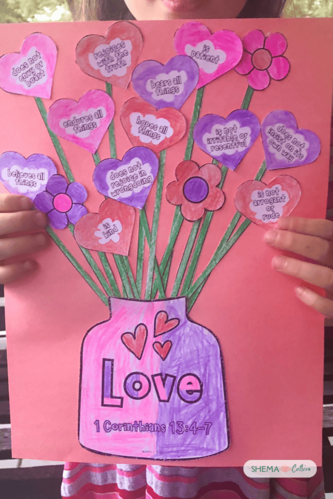 Heart Crafts FREE Printable God is love craft