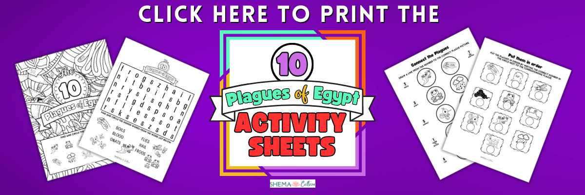 10 Plagues worksheets for kids free printable