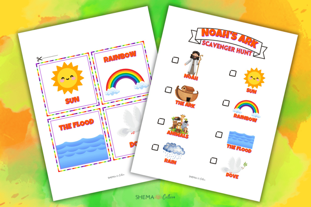 Noah's Ark Scavenger Hunt free Printable Bible Game