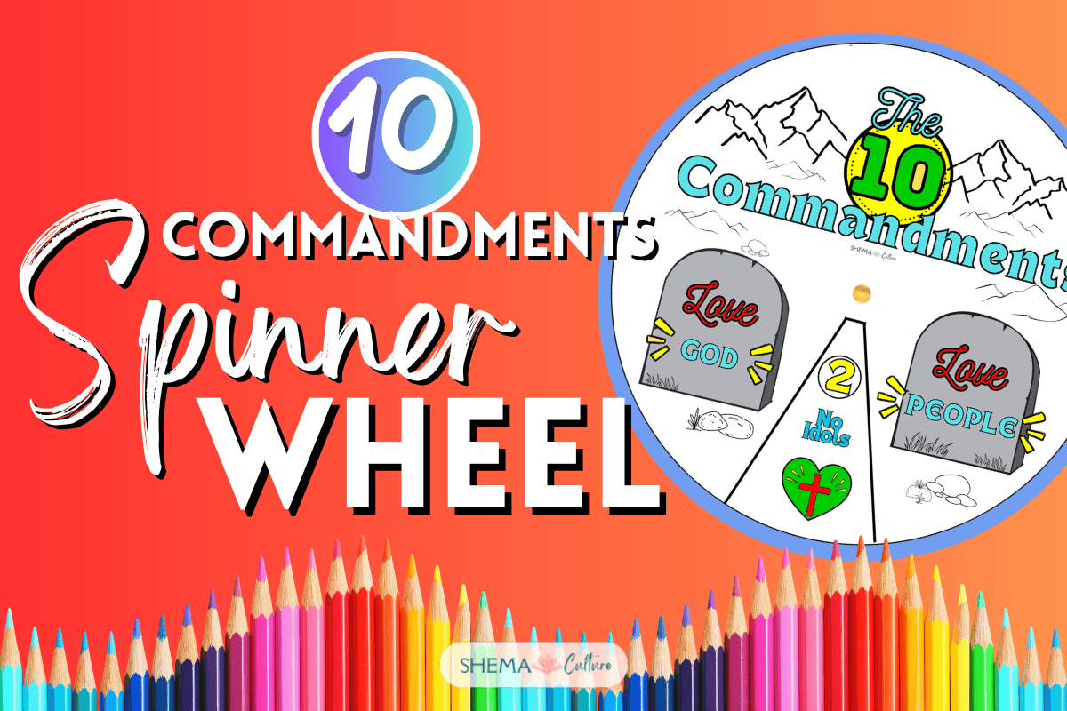 FREE 10 Commandments Spinning Wheel Craft Printable Spinner