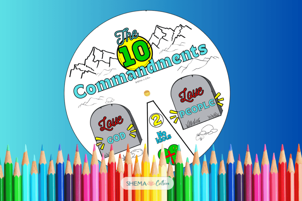 free 10 Commandments Spinning Wheel Craft