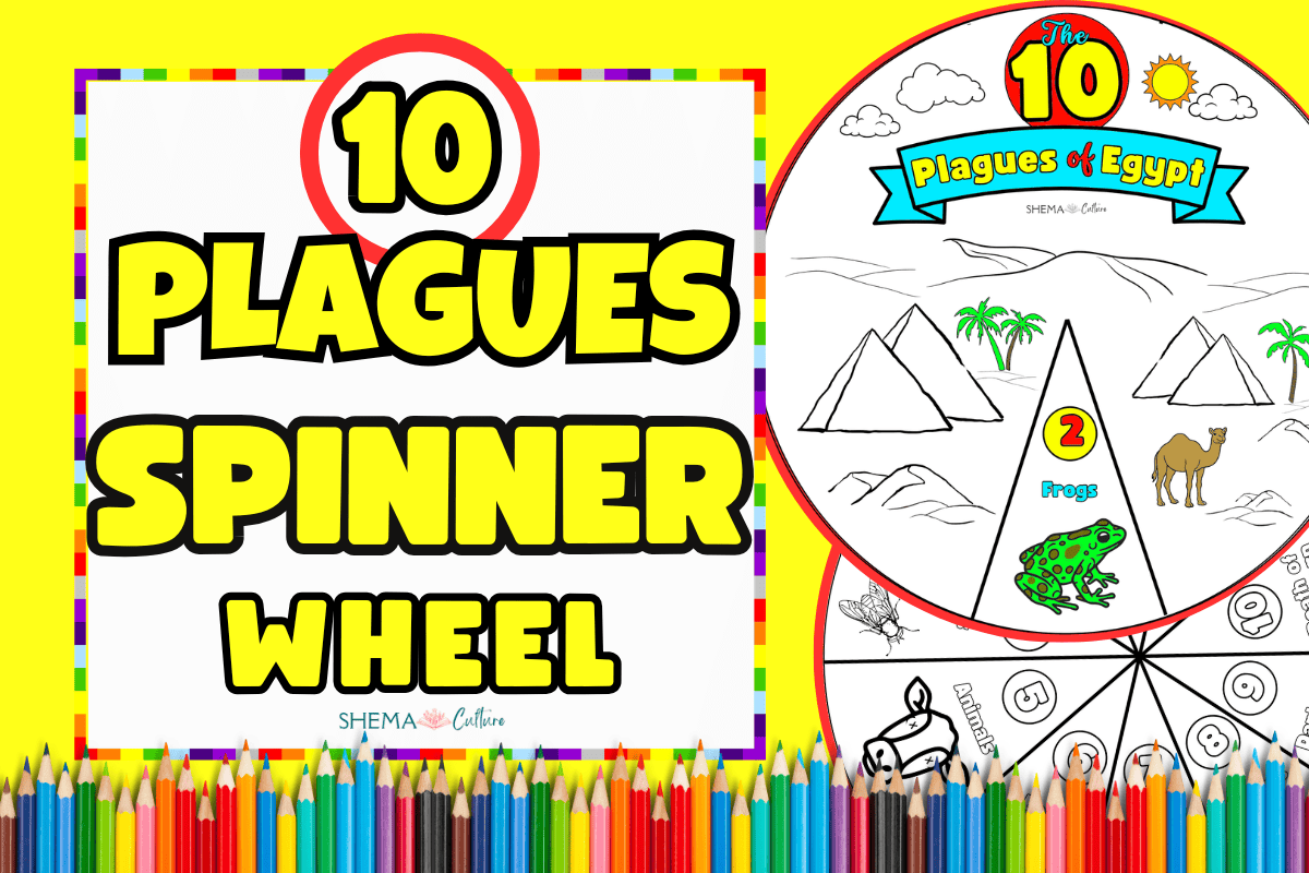 10 Plagues of Egypt Spinner Wheel free Printable Craft for kids