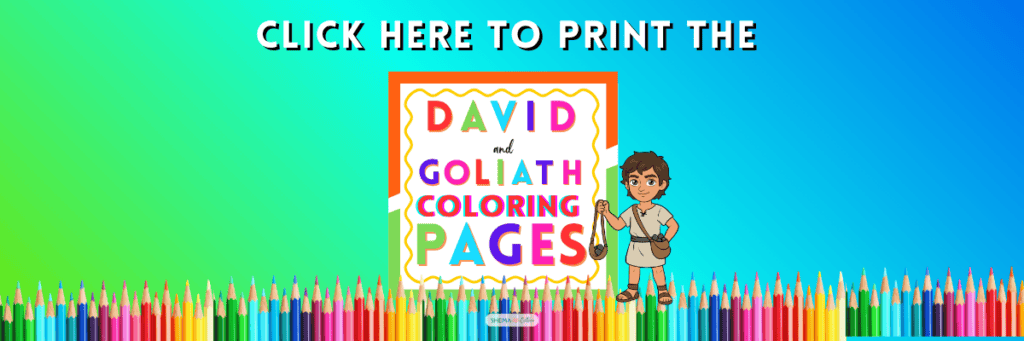 David and Goliath Coloring Page free Printable Color Sheet