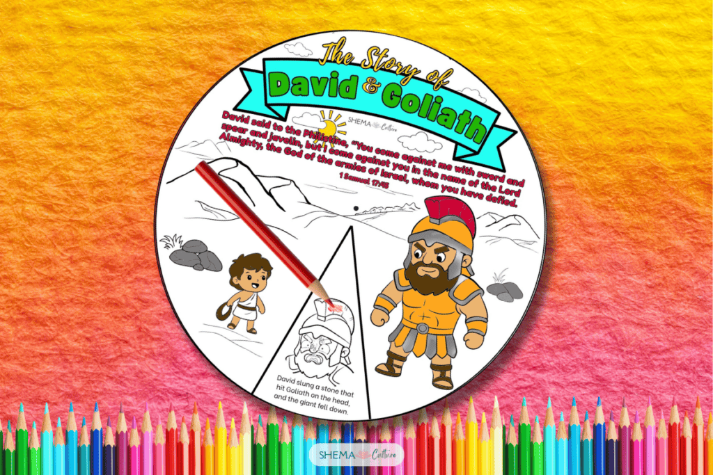 David and Goliath Craft free Printable Spinner Wheel