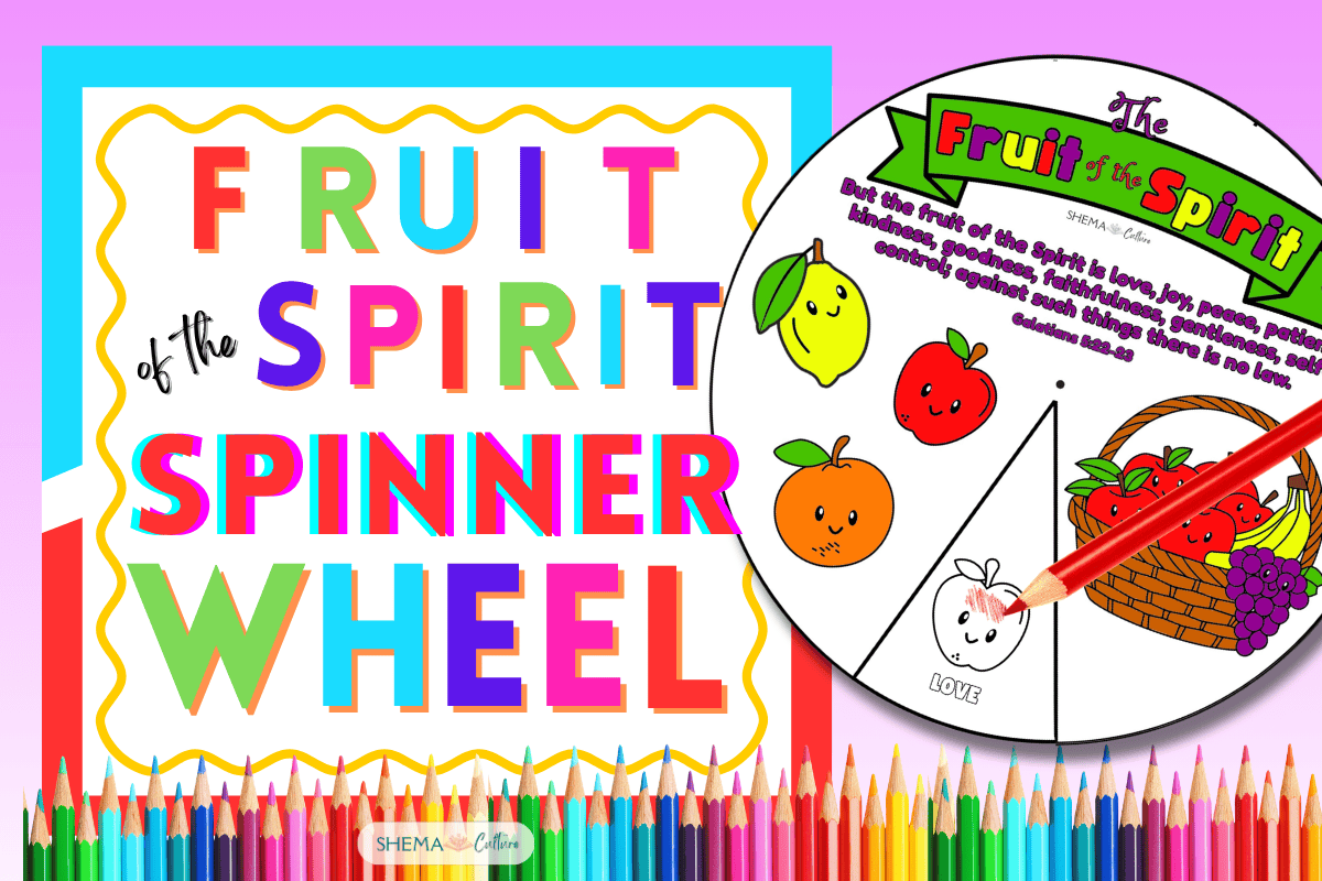 Fruit of the Spirit Spinner Craft free Printable color wheel