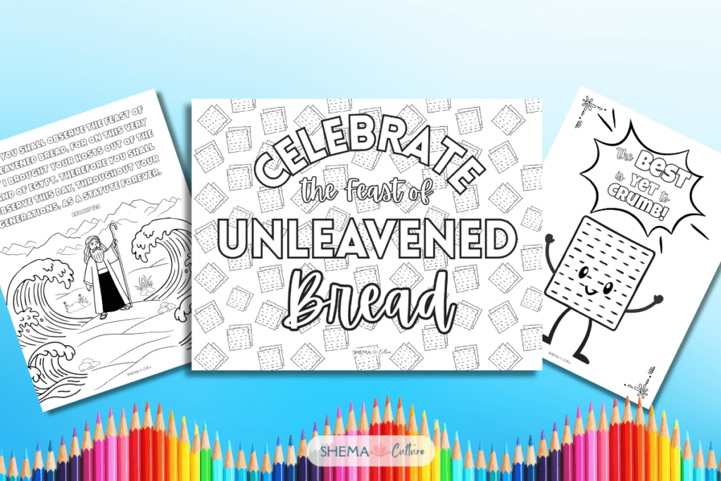 Feast of Unleavened Bread coloring page free printable coloring sheet