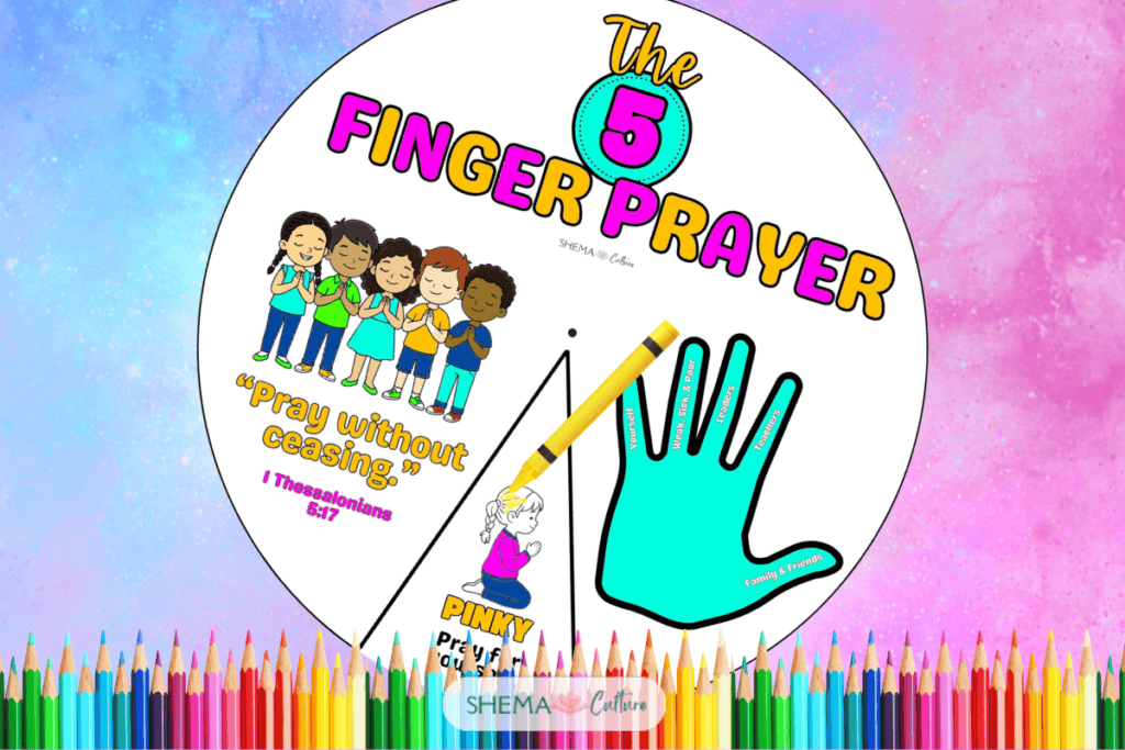 5 finger prayer craft free printable prayer activity