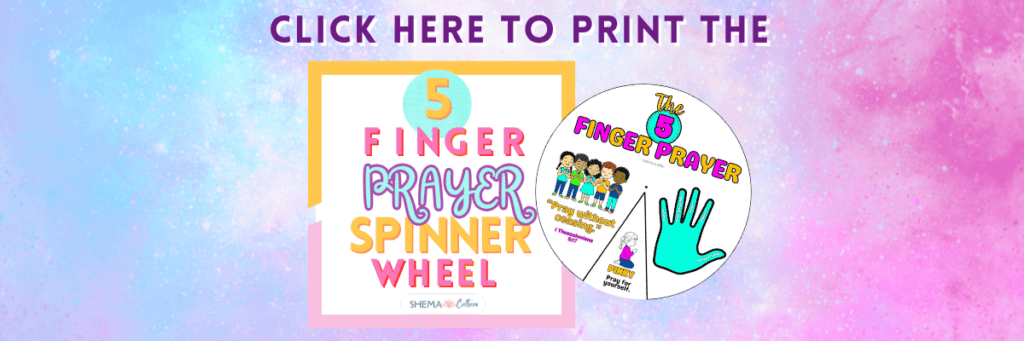 5 finger prayer for kids